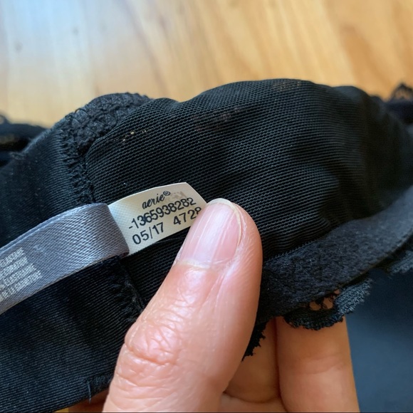 Aerie black lace push up convertible bra - Picture 8 of 8